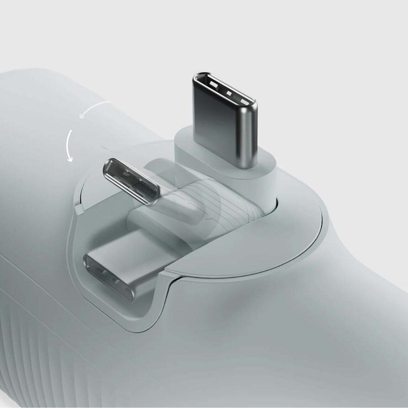 SBS EcoPower 5000 mAh 10W Powerbank with Built-in USB-C Port - Gray - imagine 4