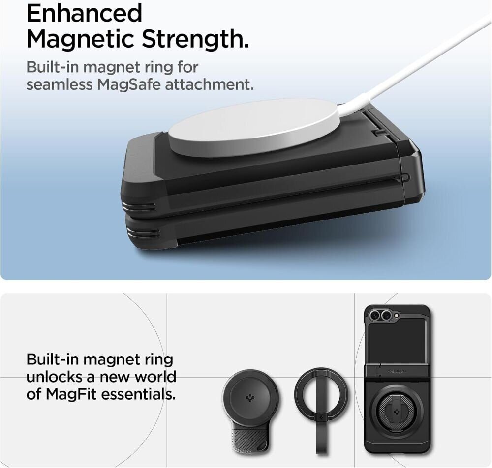 Spigen Tough Armor Pro Mag MagSafe Case for Samsung Galaxy Z Flip 6 / 7 FE - Black - imagine 3