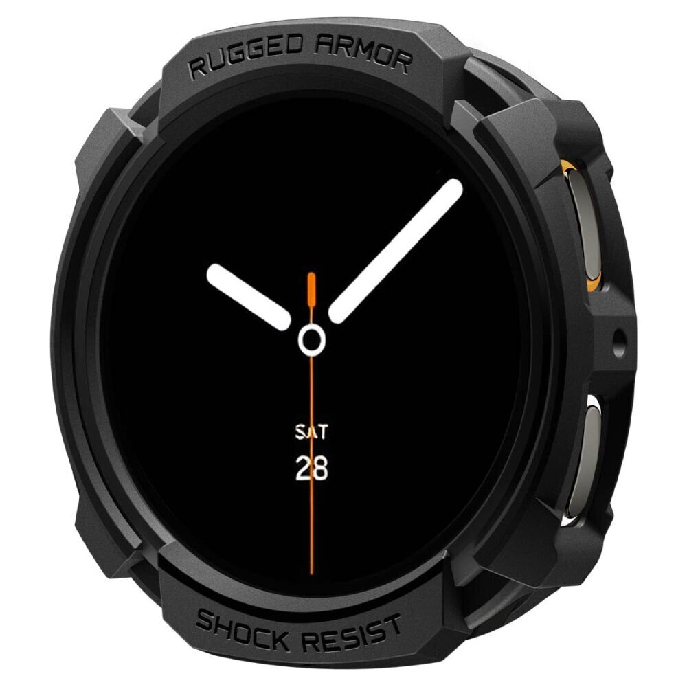 Spigen Rugged Armor Case for Samsung Galaxy Watch 8 44mm - Matte Black - imagine 2
