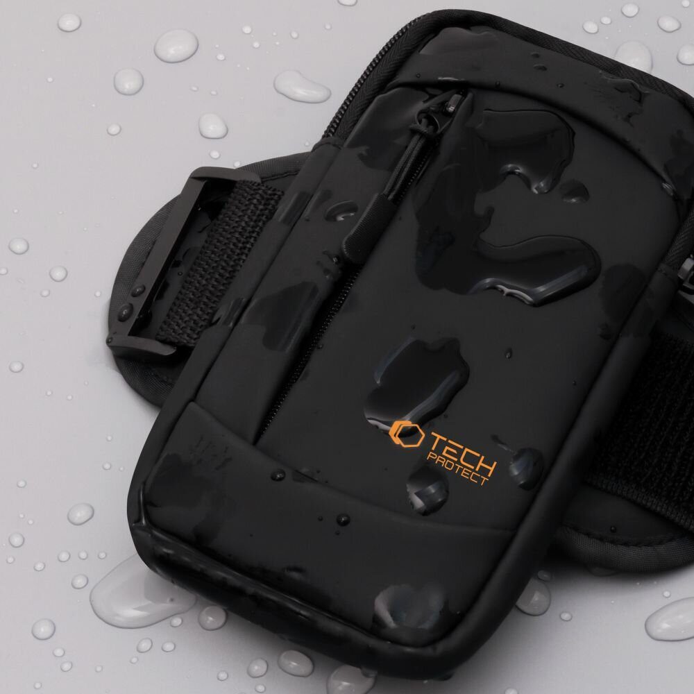 Tech-Protect M6 Universal Sport Armband - Black and Orange - imagine 4