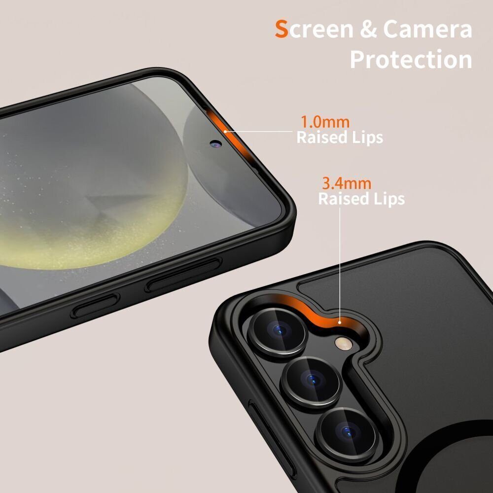 Tech-Protect MagMat MagSafe Case for Motorola Moto G86 5G - Matte Black - imagine 3