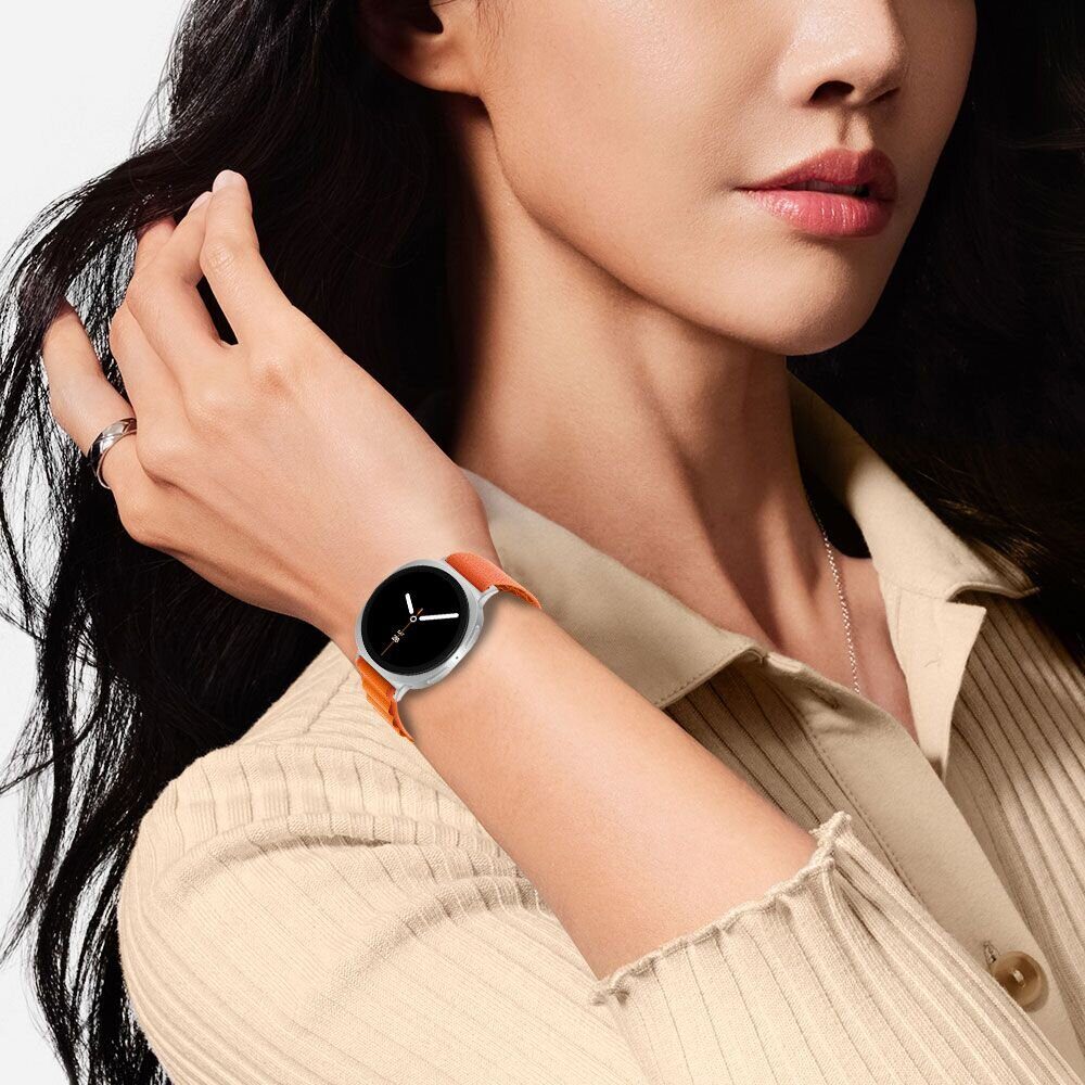 Tech-Protect Nylon Stripe Strap for Samsung Galaxy Watch 40/44/46 mm - Orange - imagine 4