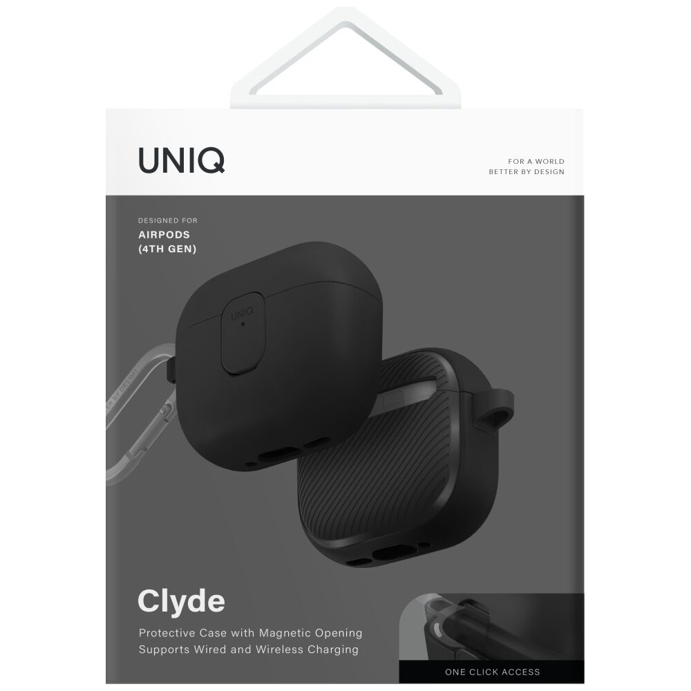 Uniq Clyde Lock Case for AirPods 4 - Black - imagine 5