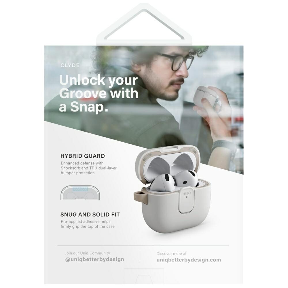 Uniq Clyde Lock Case for AirPods 4 - Black - imagine 6