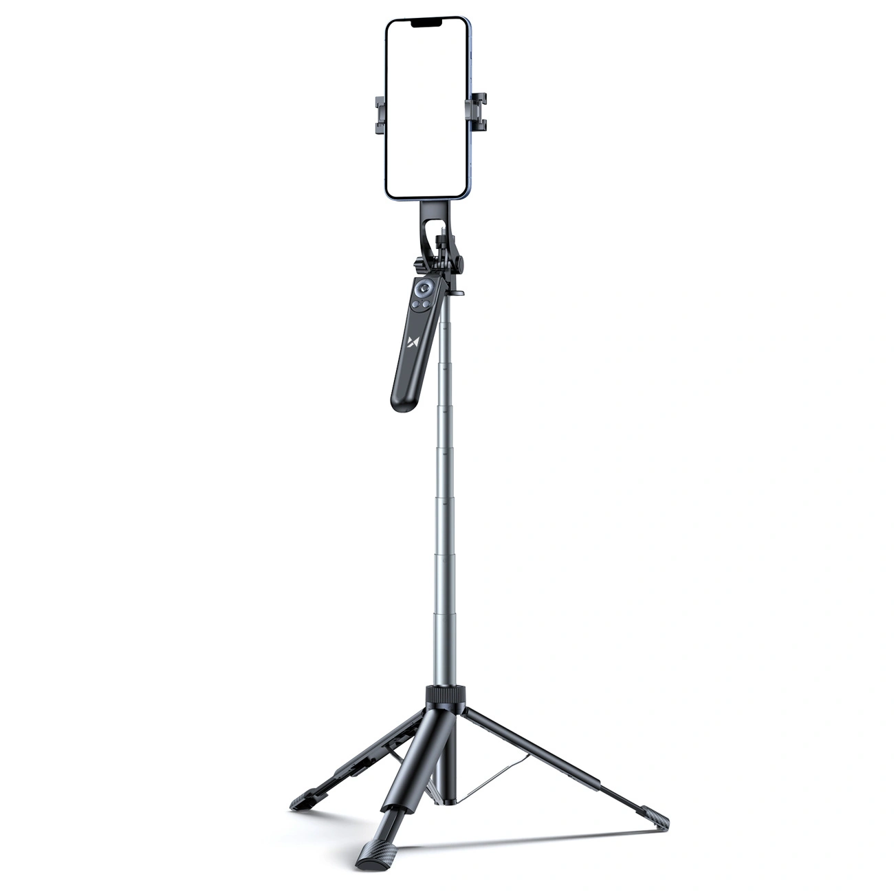 Selfie stick Wozinsky WC1Y70S telescopic tripod 1.7m with phone holder - black - imagine 3