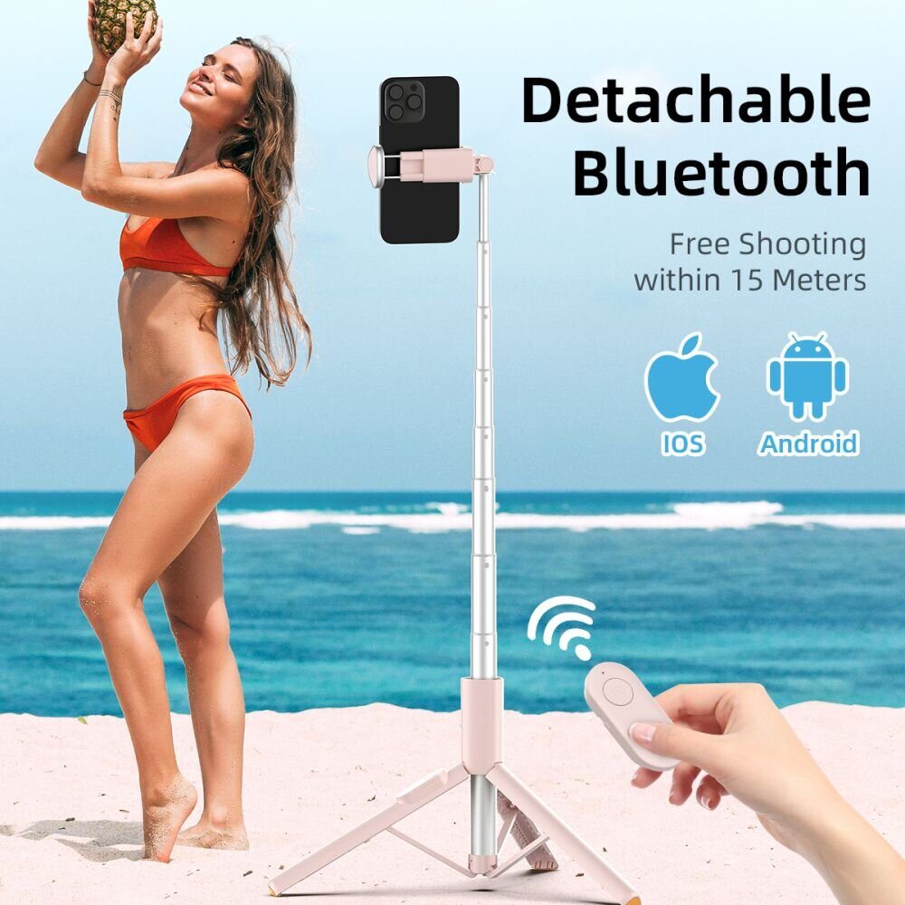 Selfie Stick Tech-Protect L09S with Tripod - Pink - imagine 10
