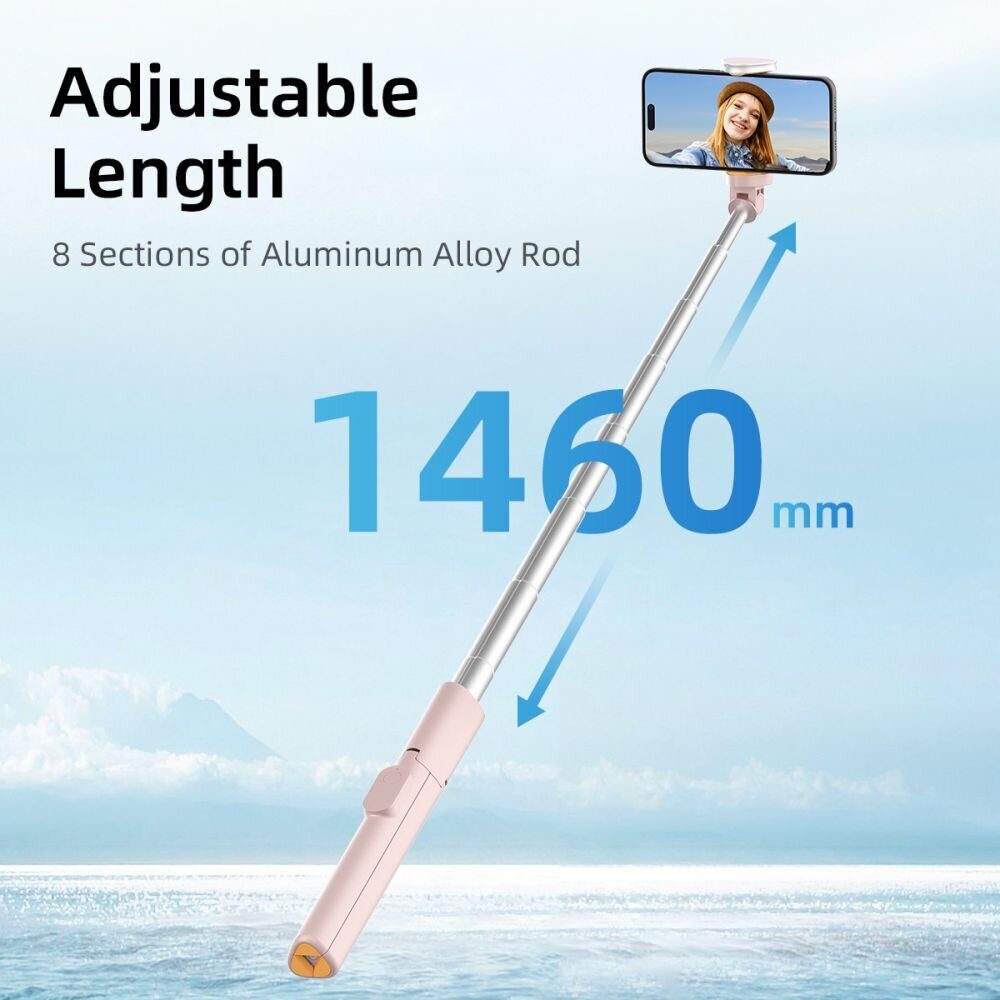 Selfie Stick Tech-Protect L09S with Tripod - Pink - imagine 7