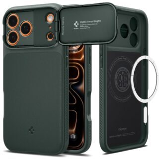 Spigen Optik Armor MagSafe Case for iPhone 17 Pro - Green