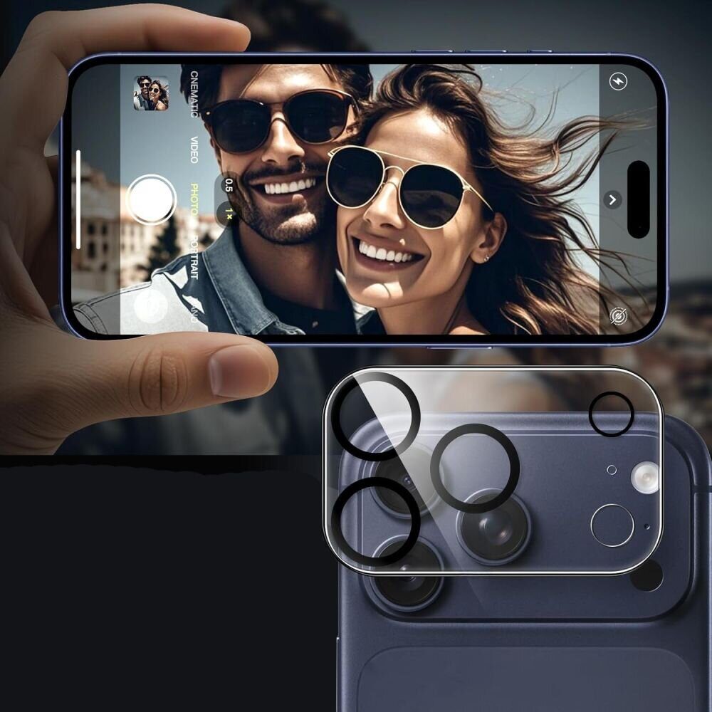 Tech-Protect Cam Fit+ Camera Cover for iPhone 17 Pro - Clear - imagine 4
