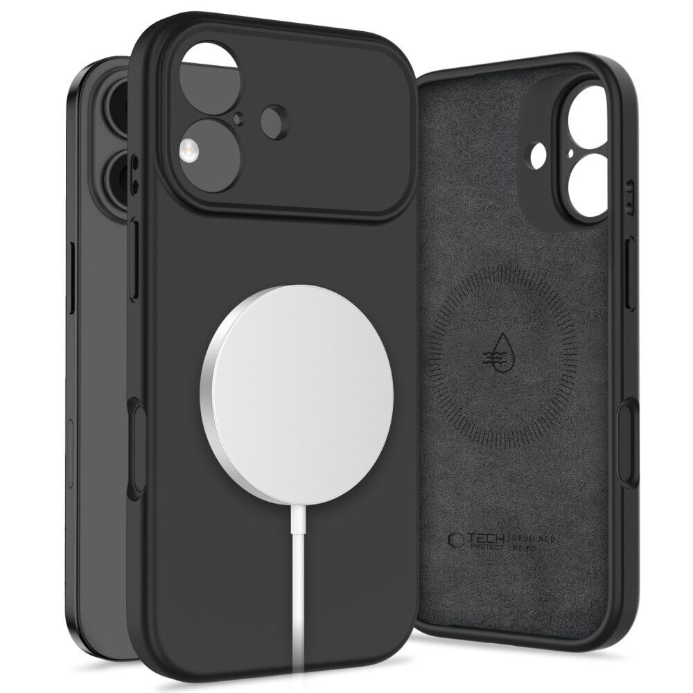 Tech-Protect Silicone MagSafe Case for iPhone 17 - Black