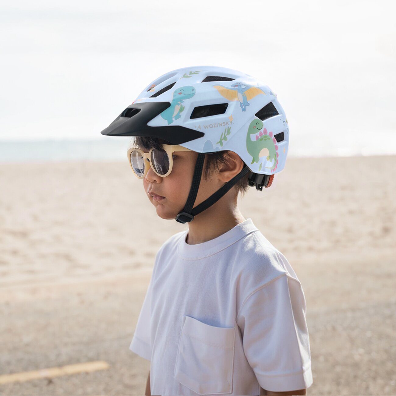 Wozinsky Children's MTB Bike Helmet with Detachable Visor S - Light Blue - imagine 4