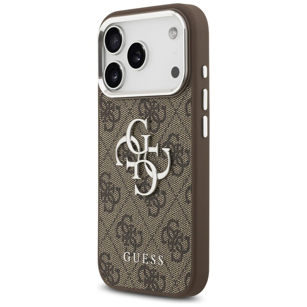 Guess 4G Big 4G Classic Logo case for iPhone 17 Pro brown - silver - imagine 2