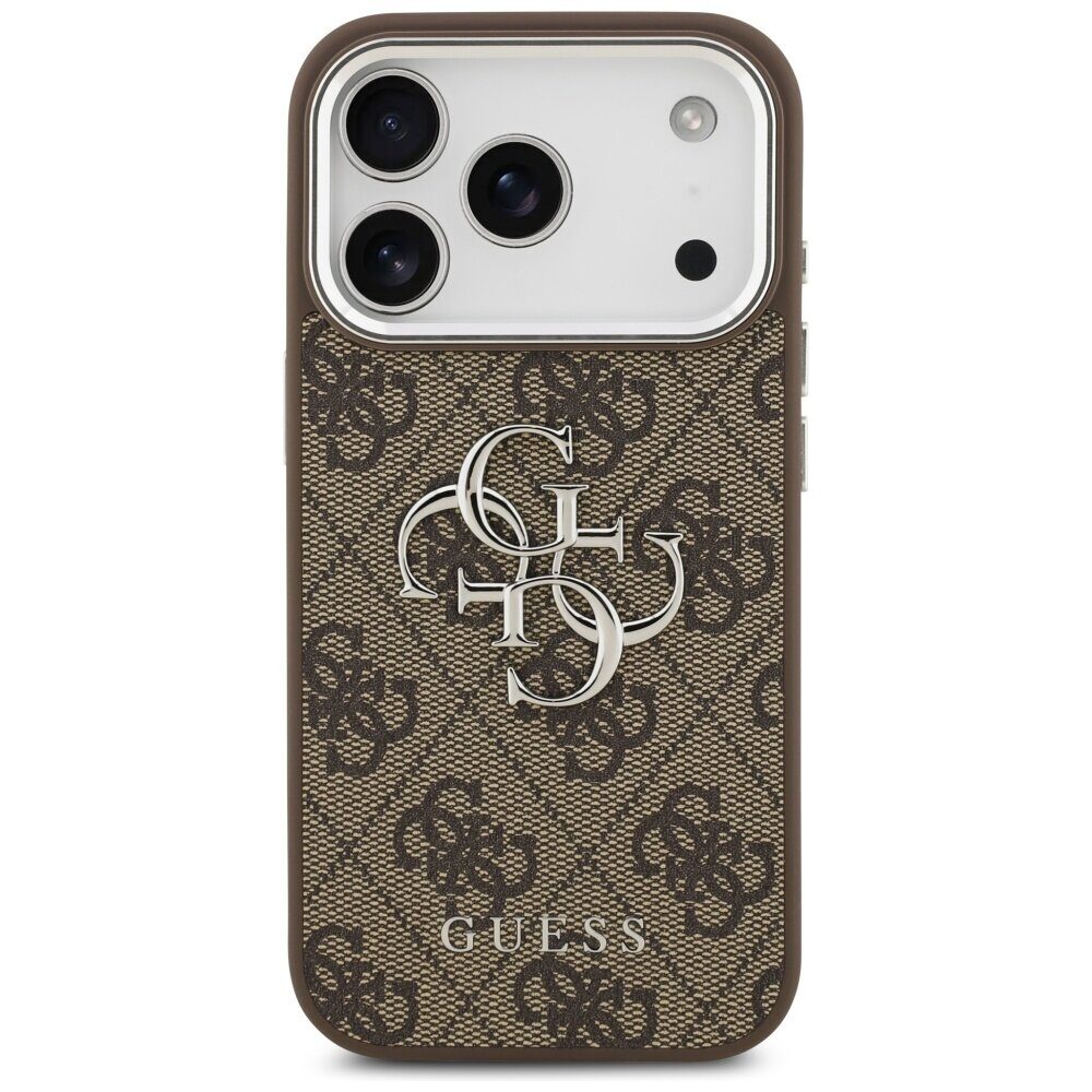 Guess 4G Big 4G Classic Logo case for iPhone 17 Pro brown - silver - imagine 3