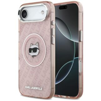 Karl Lagerfeld IML Choupette Head Logo MagSafe Case for iPhone 17 Air - Pink