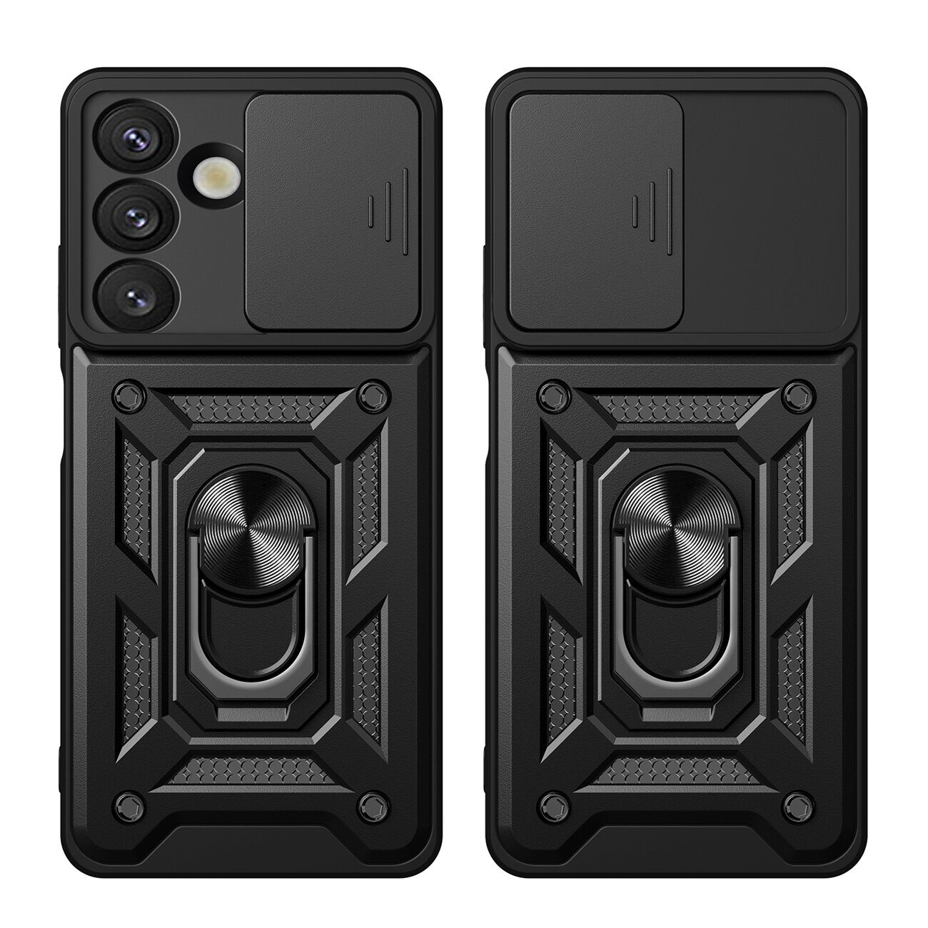 Hybrid Armor Camshield Case for Sasung Galaxy S26 Plus - Black - imagine 5