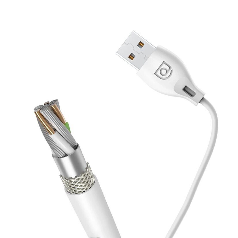 Dudao USB / Lightning cable 2.4A 1m white (L4L 1m white) - imagine 5