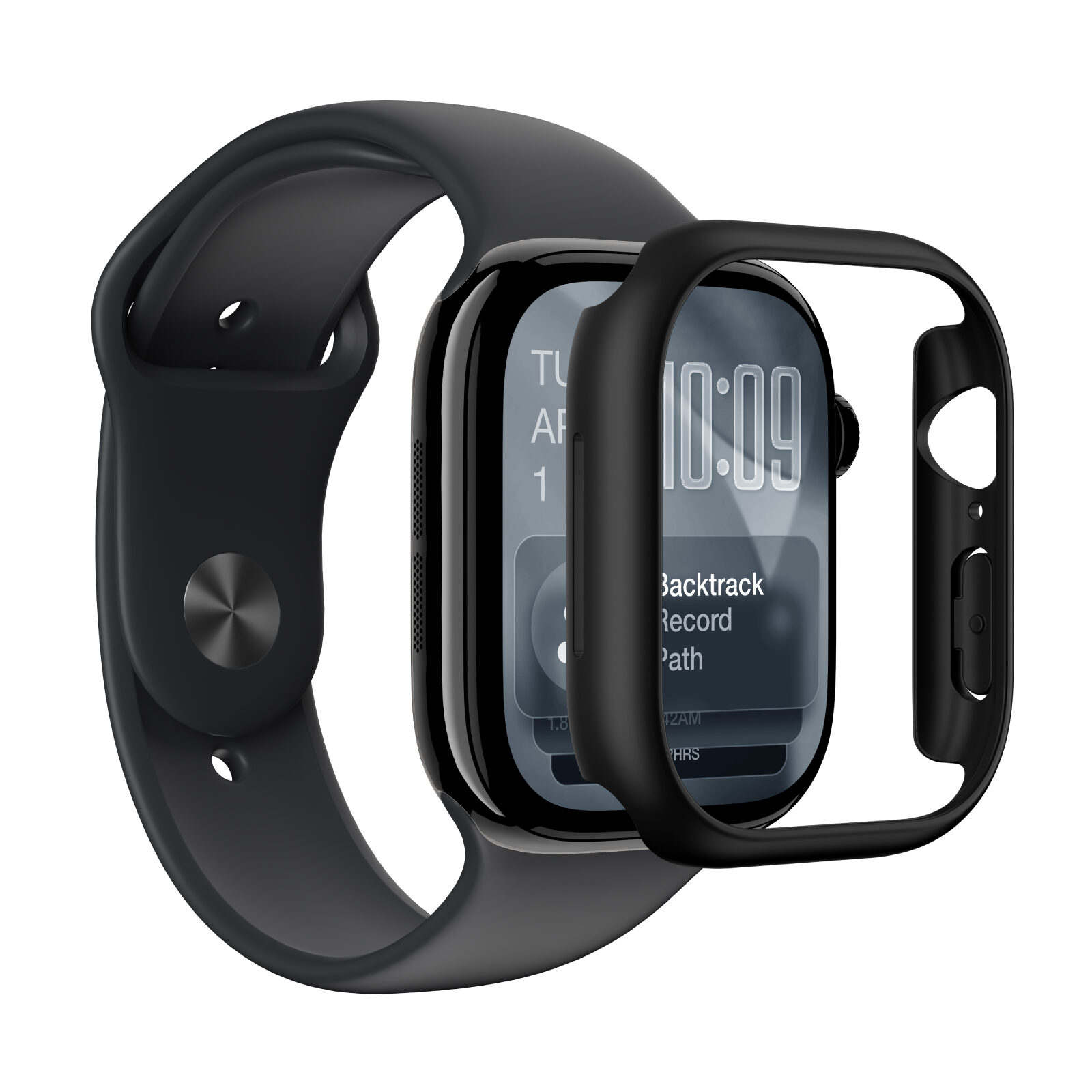 AmazingThing Minimal Protective Case for Apple Watch Series 11 42mm - Black - imagine 5