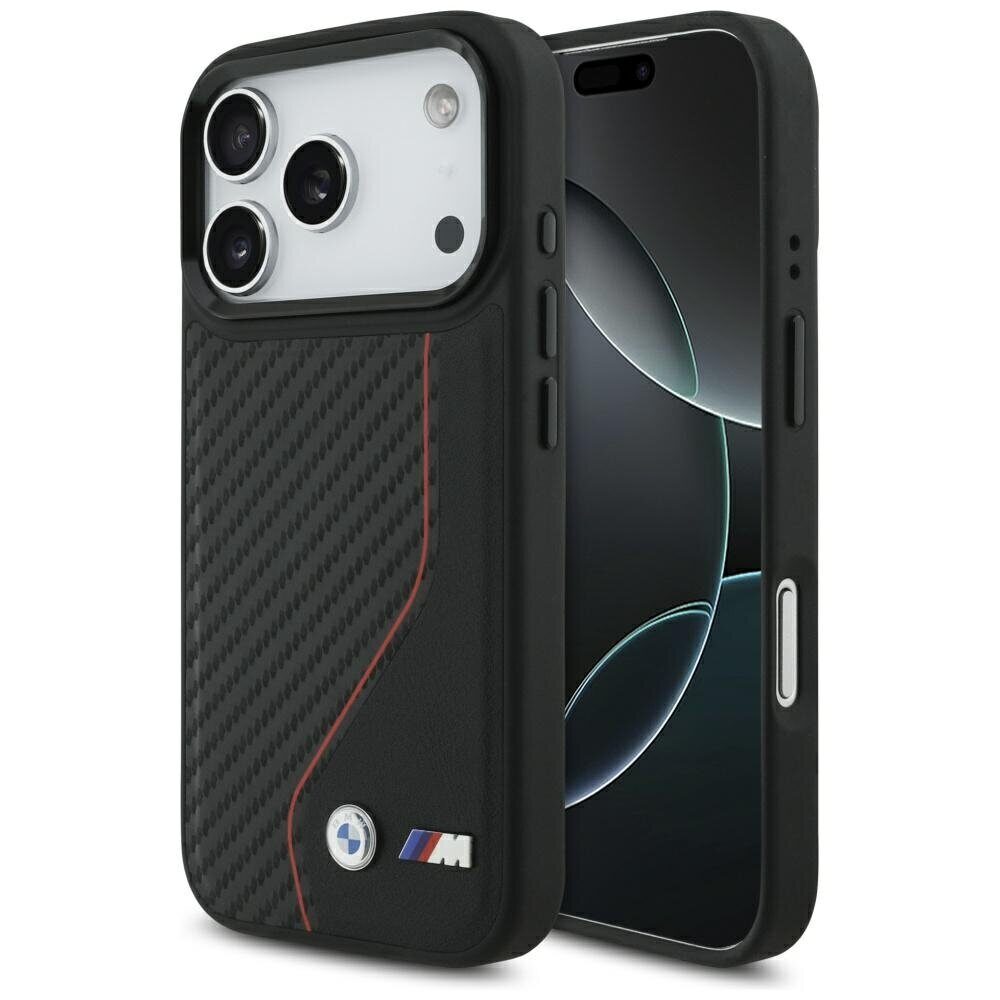 BMW M Carbon Line & Logo MagSafe Case for iPhone 17 Pro - Red