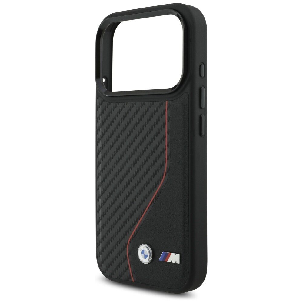 BMW M Carbon Line & Logo MagSafe Case for iPhone 17 Pro - Red - imagine 6