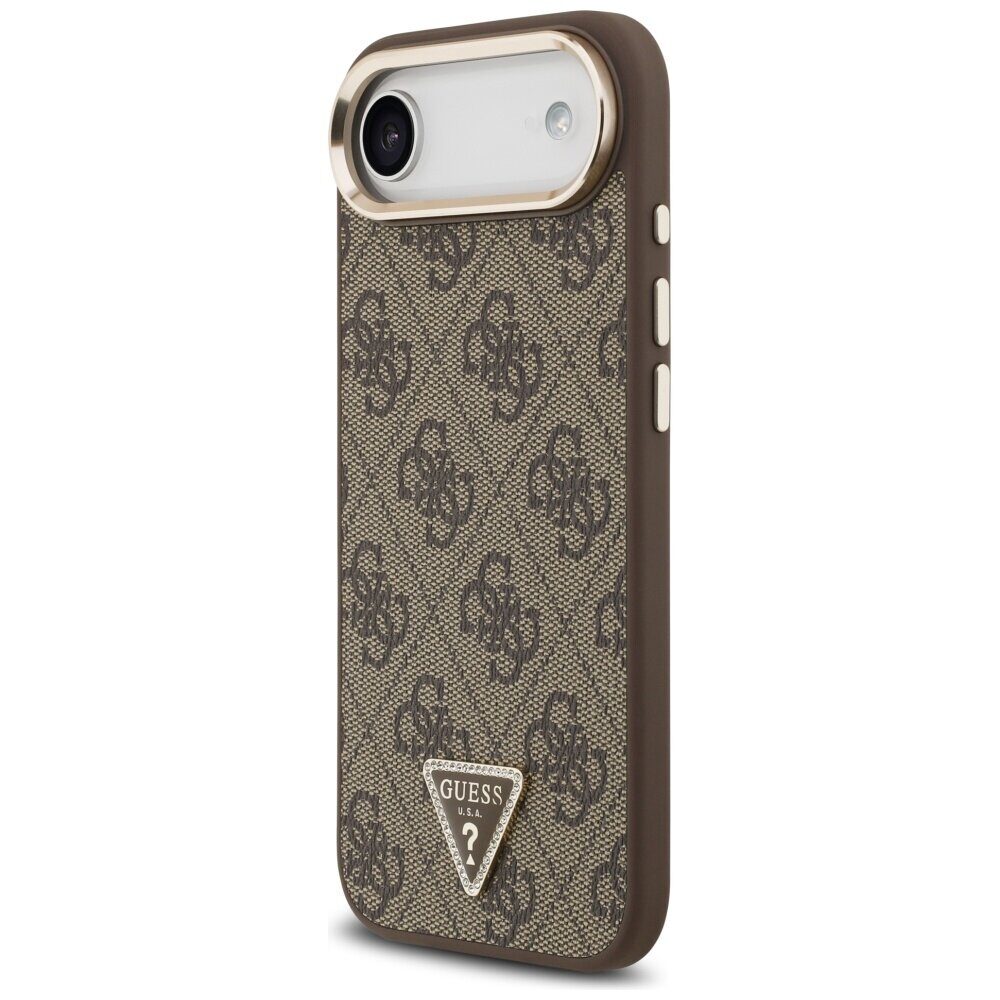 Guess 4G Triangle Logo MagSafe Case for iPhone Air Brown - Gold - imagine 2