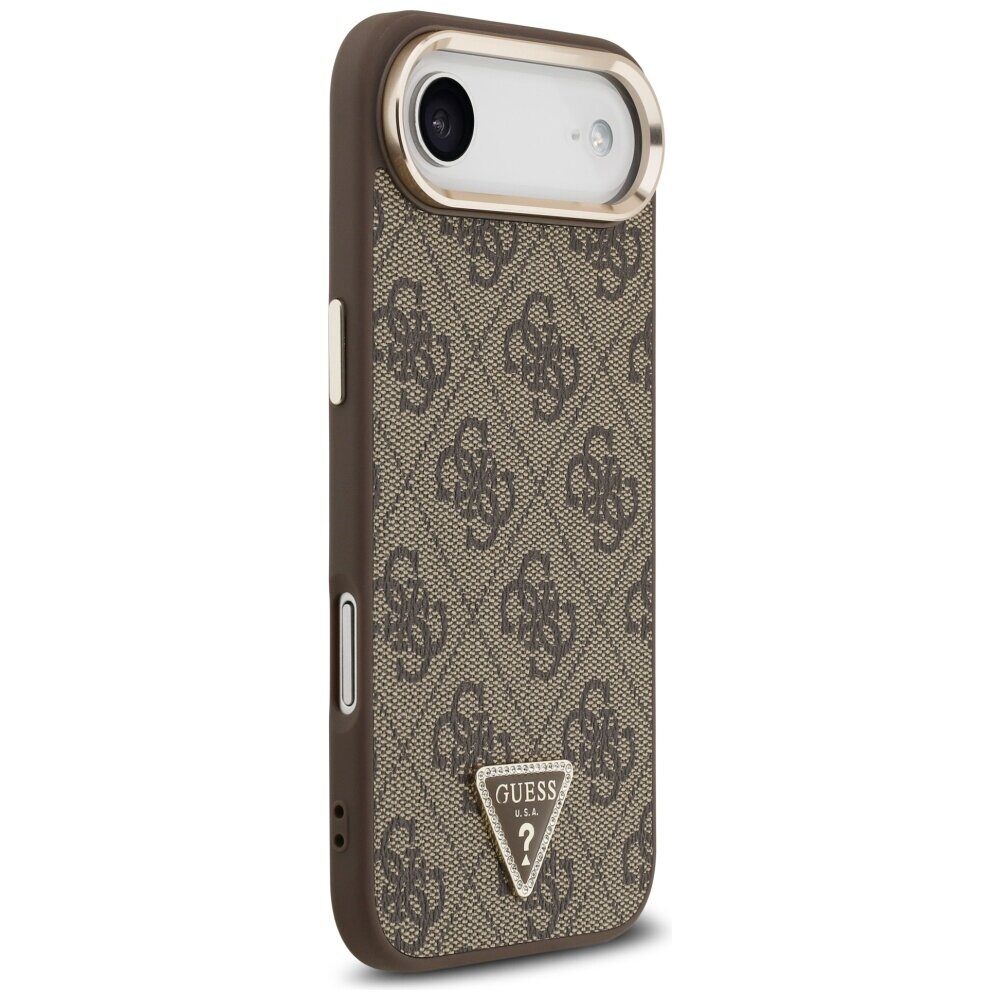 Guess 4G Triangle Logo MagSafe Case for iPhone Air Brown - Gold - imagine 4