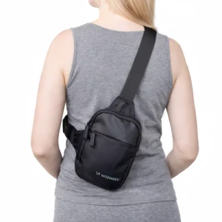 Wozinsky WMS-W1 Unisex Mini Shoulder Bag Waterproof Dual-Compartment for Phone - Black