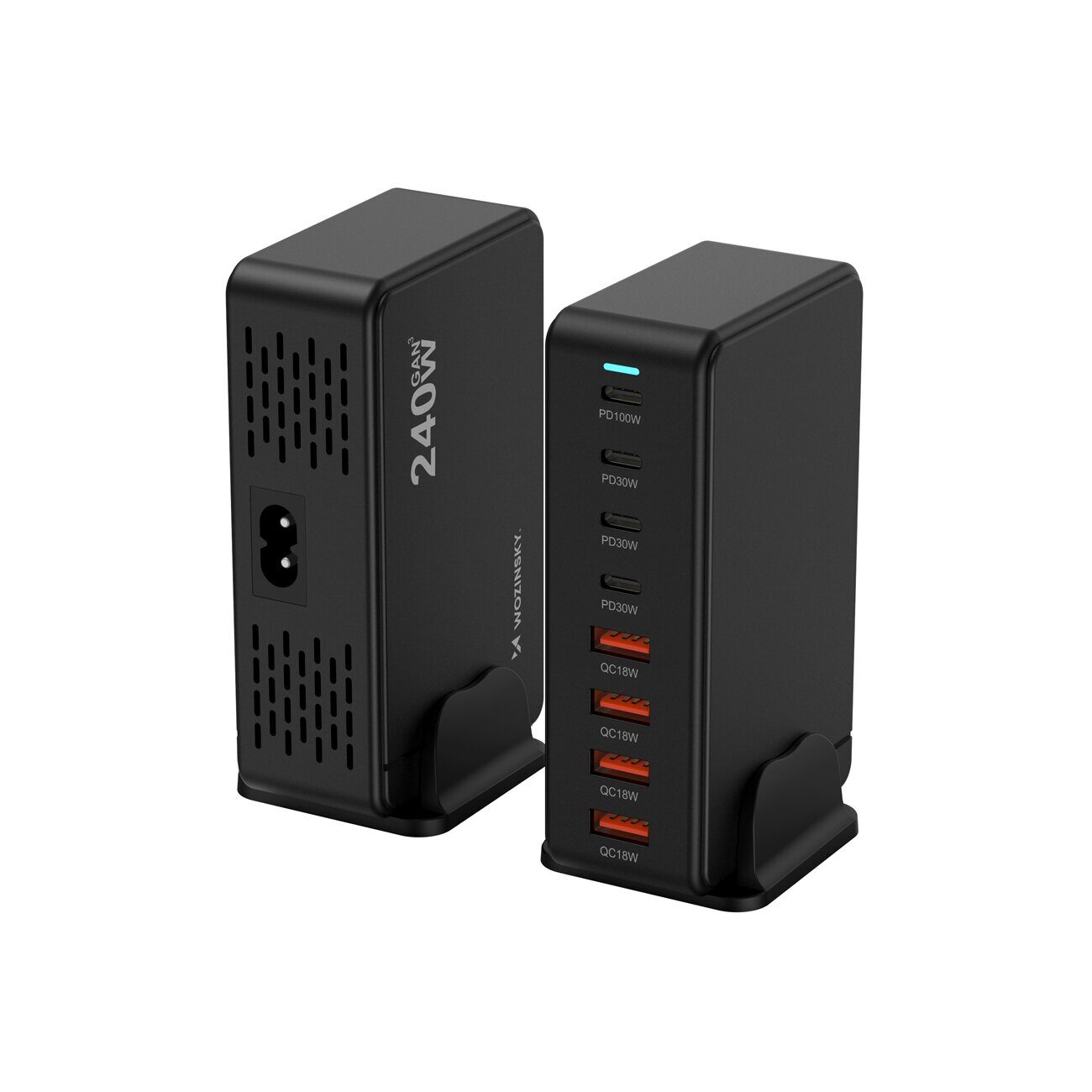 Wozinsky WSL-240 GaN QC3 Charging Station - 200W - Black - imagine 3