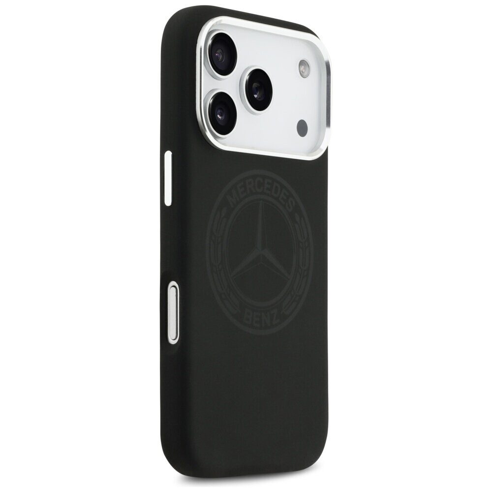 Mercedes Silicone Vintage Logo MagSafe Case for iPhone 17 Pro - Black - imagine 4
