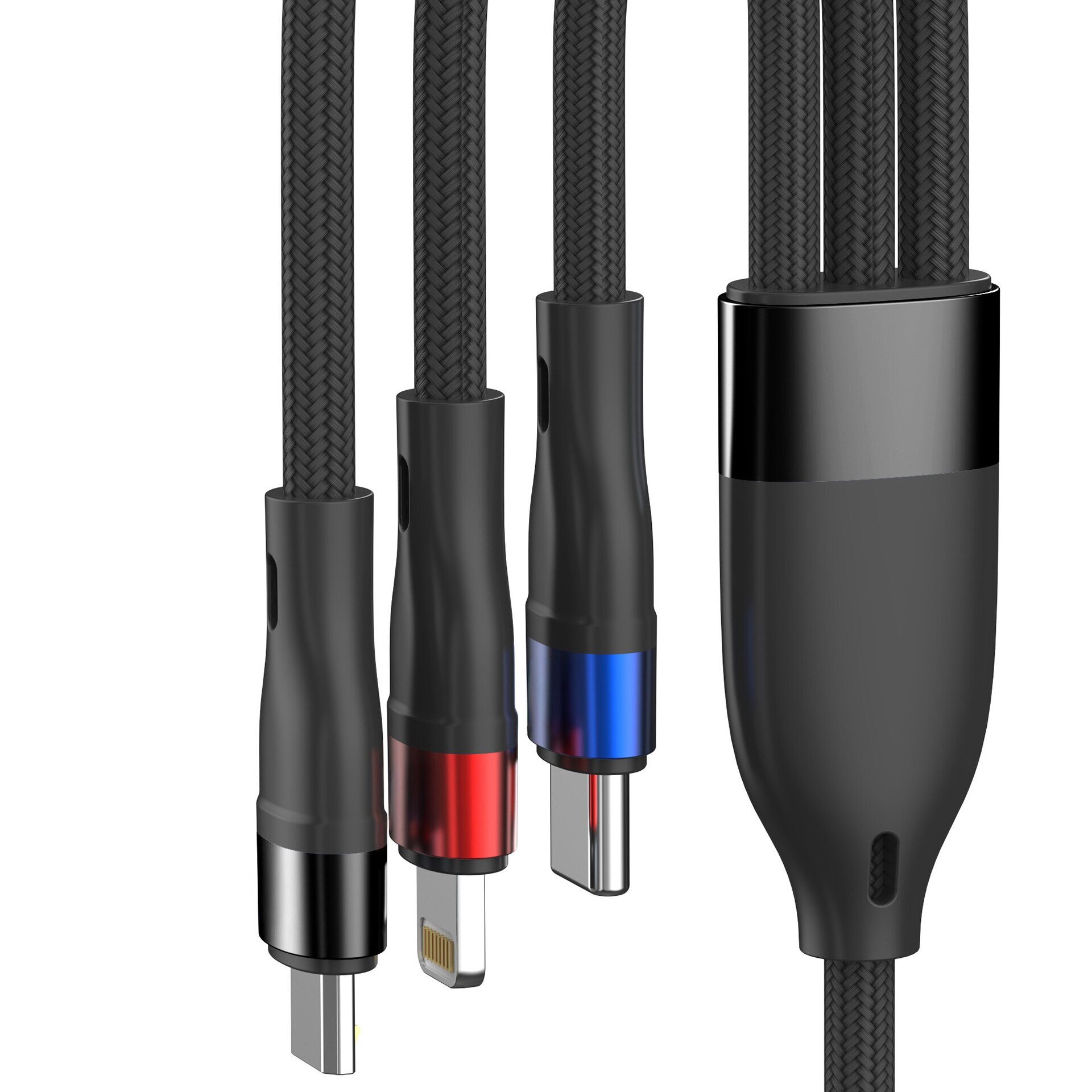 3mk Hyper Cable N-SERIES 3 in 1 USB-A / Lightning / Micro 1.2m 9V/2A 18W - black - imagine 7