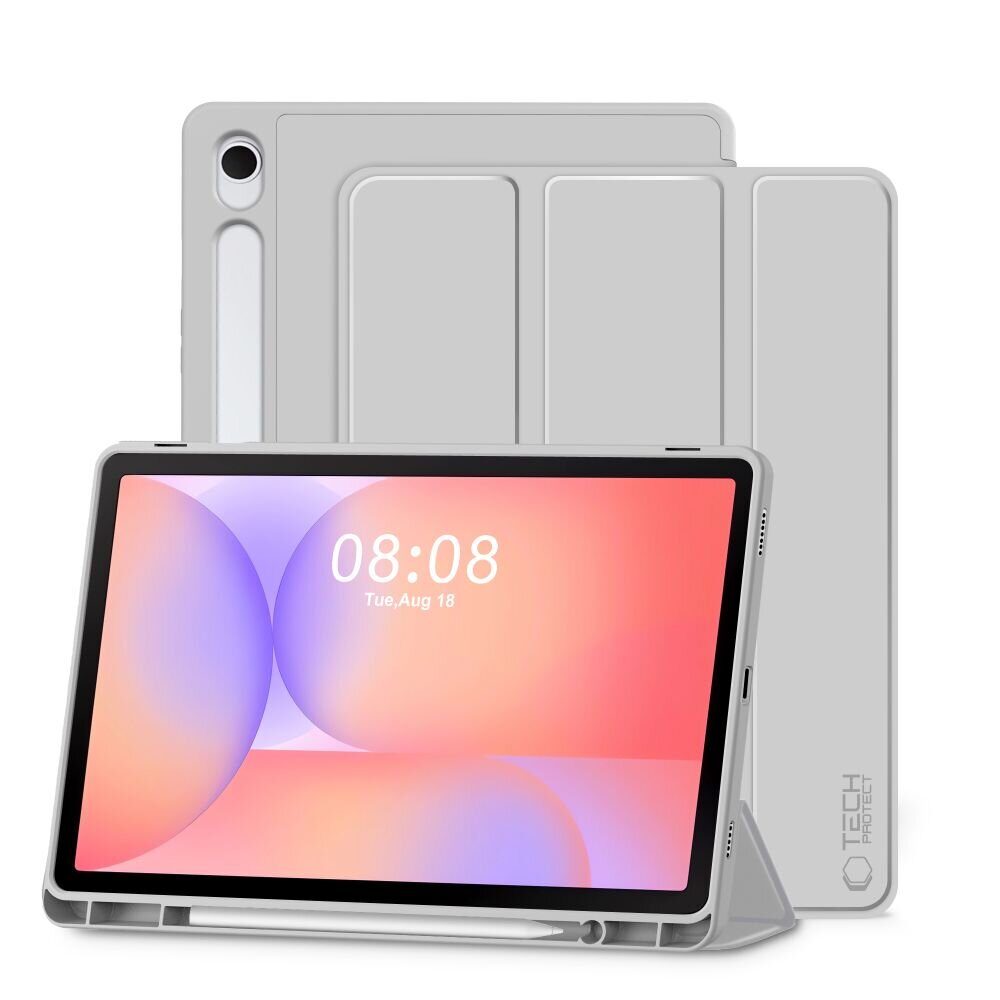 Tech-Protect SmartCase Pen Case for Samsung Galaxy Tab S9 11.0 / S9 FE / S10 FE / S10 Lite 10.9 X710 / X716B / X510 / X516B / X520 / X526 / X400 / X406B - Gray