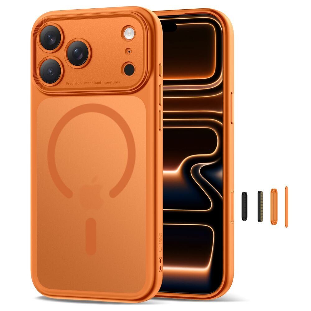 Tech-Protect Magpeak MagSafe CC Case for iPhone 17 Pro - Orange - imagine 2