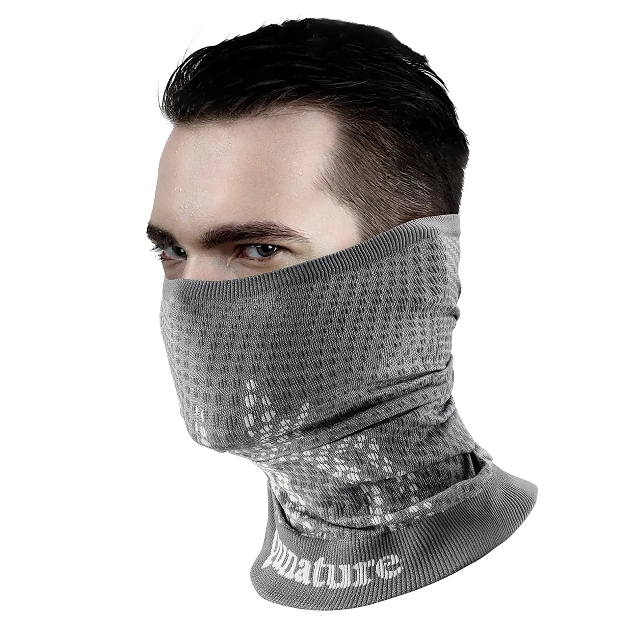 Qunature 11230014001 ski scarf, sports bandana, universal size - gray - imagine 2