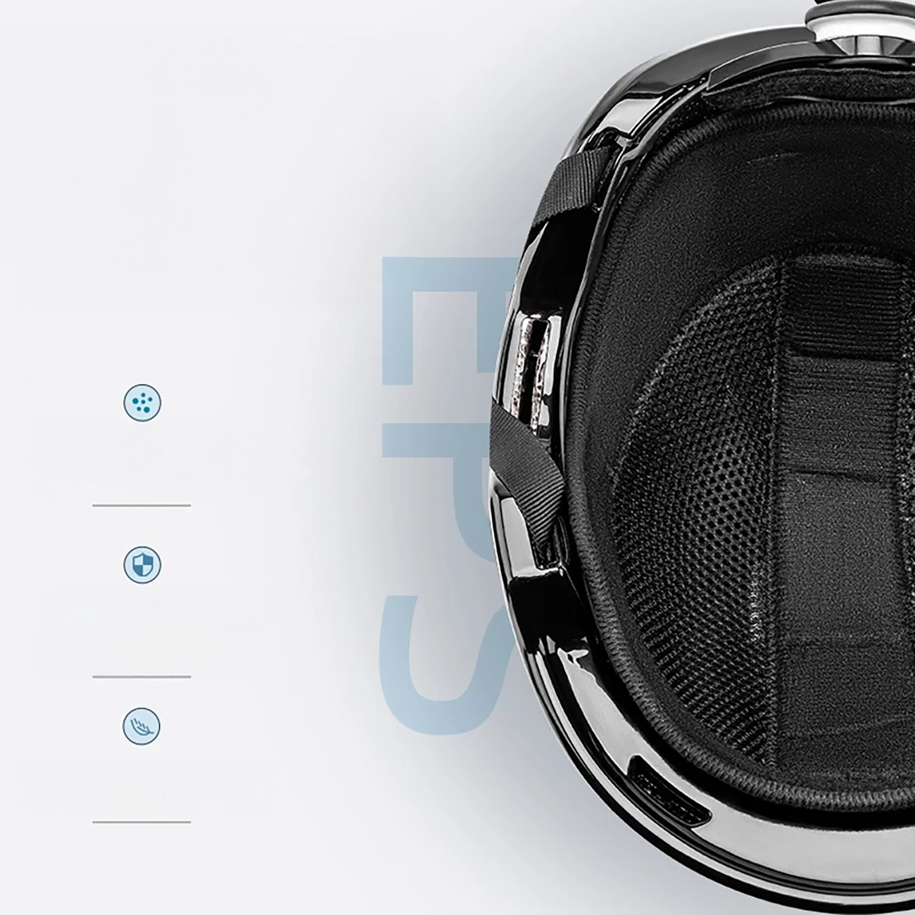Qunature 10130003004 Ski Helmet with Earmuffs for Snowboard 54-58 cm - Black - imagine 4