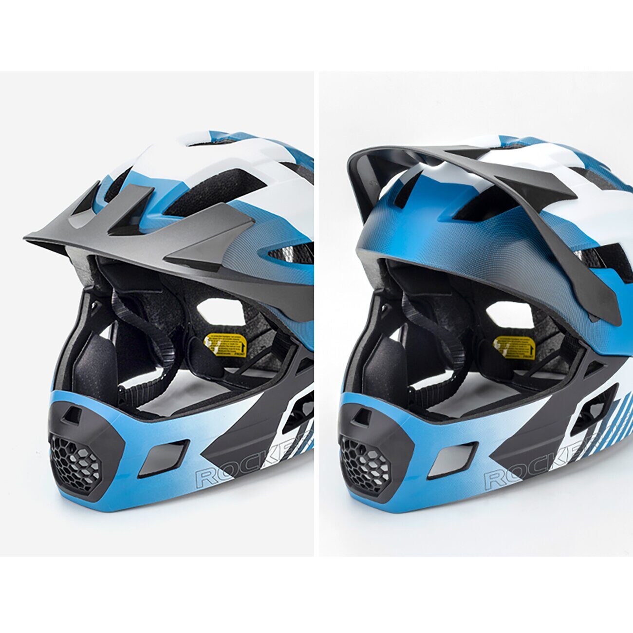 Rockbros TS-61 10110061001 Children's Bike Helmet with Detachable Chin Size S (48-52) - Blue - imagine 4