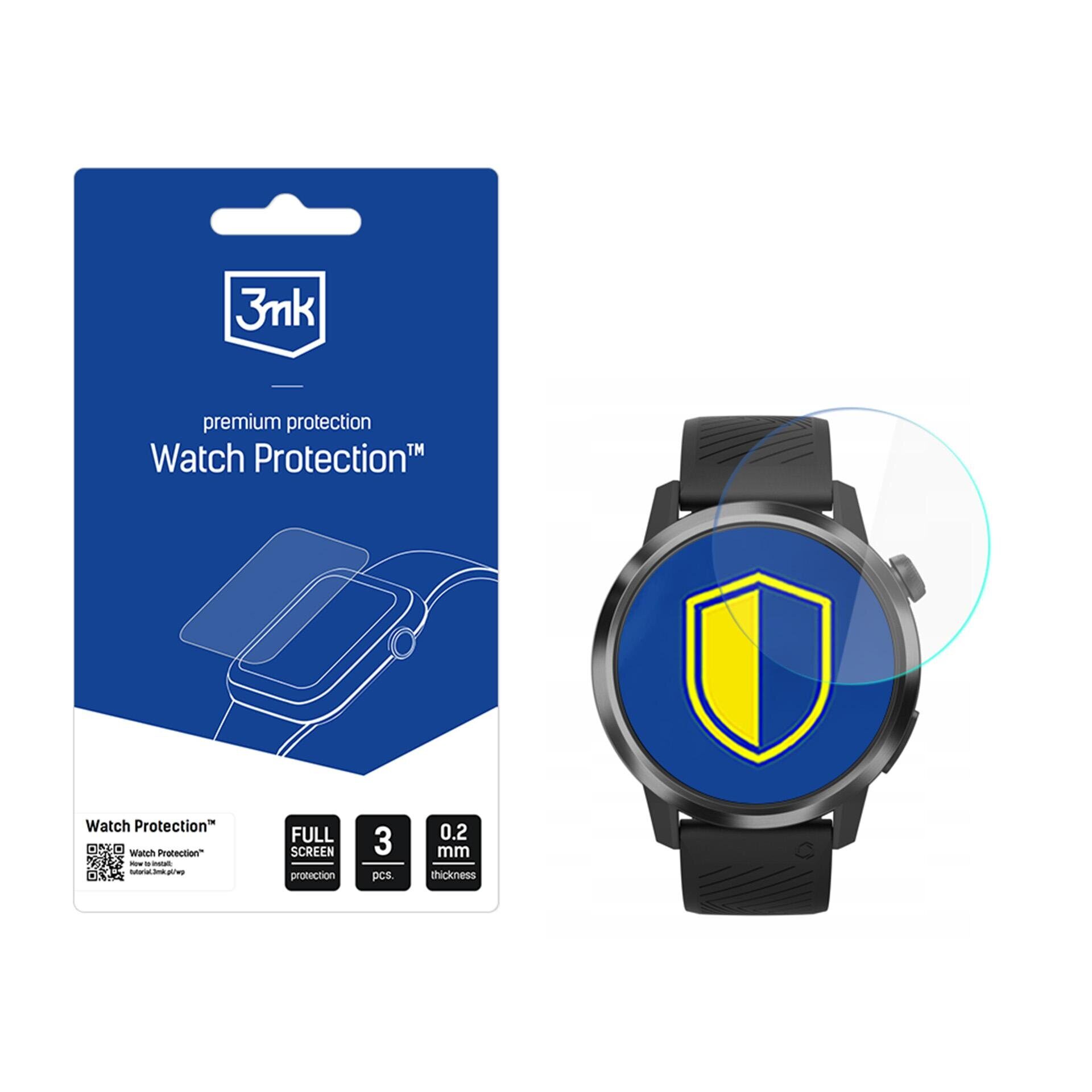 Hybrid glass for the display of the smartwatch 3mk Watch Protection FlexibleGlass for Coros Apex 4 46mm
