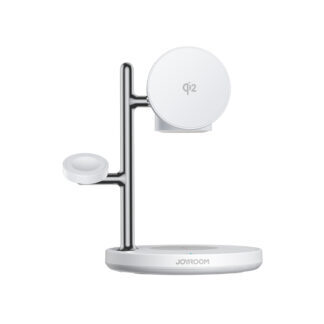 Joyroom JR-W23 Qi2 4-in-1 desktop charger with built-in inductive night light - white