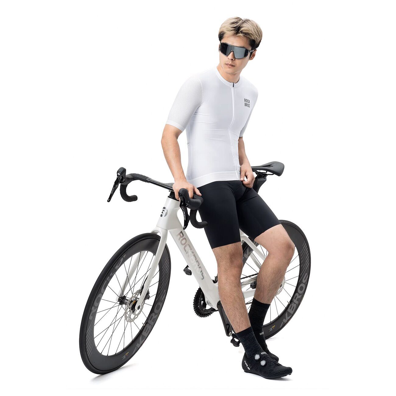 Rockbros 15200025 Short Sleeve Cycling Jersey Size XS - White - imagine 5
