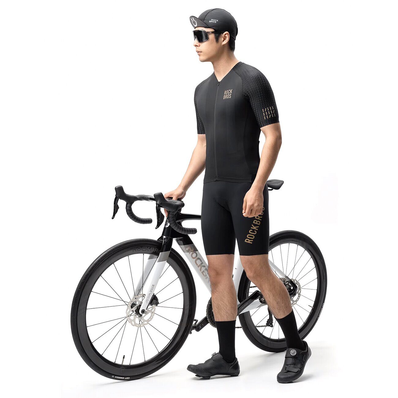 Rockbros YDDX011 Diamond Short Sleeve Cycling Jersey Size XS - Black - imagine 2