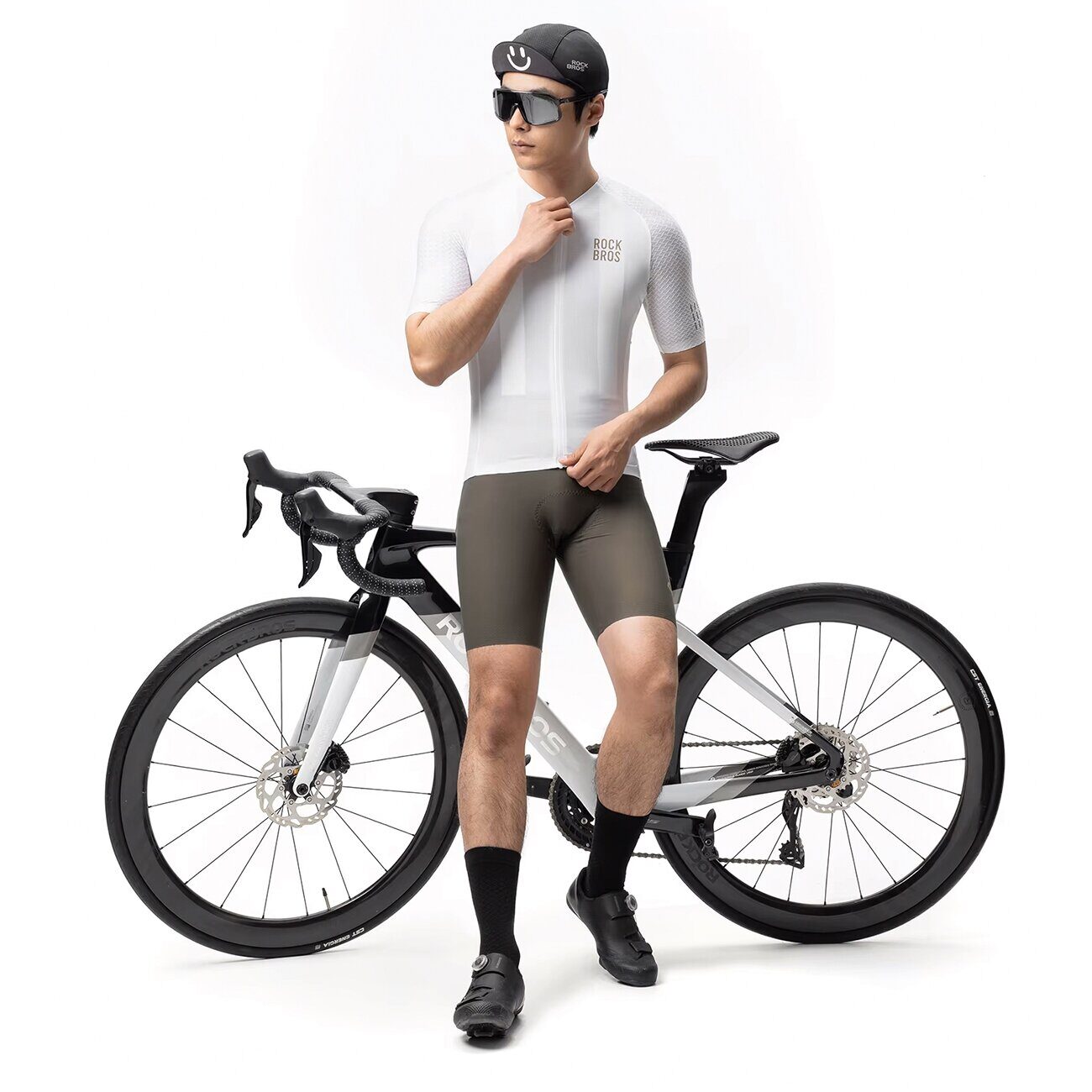 Rockbros YDDX011 Diamond Short Sleeve Cycling Jersey Size XXS - White - imagine 3