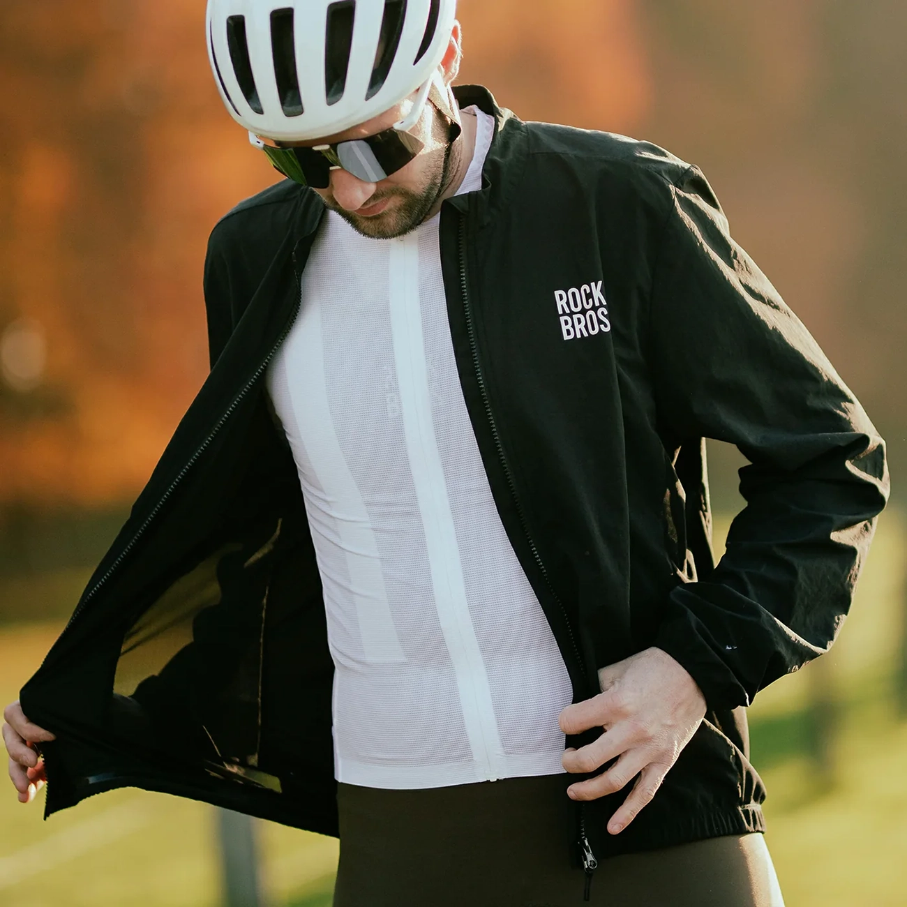 Rockbros YDCX008 Diamond Long Sleeve Cycling Jersey Size M - White - imagine 6