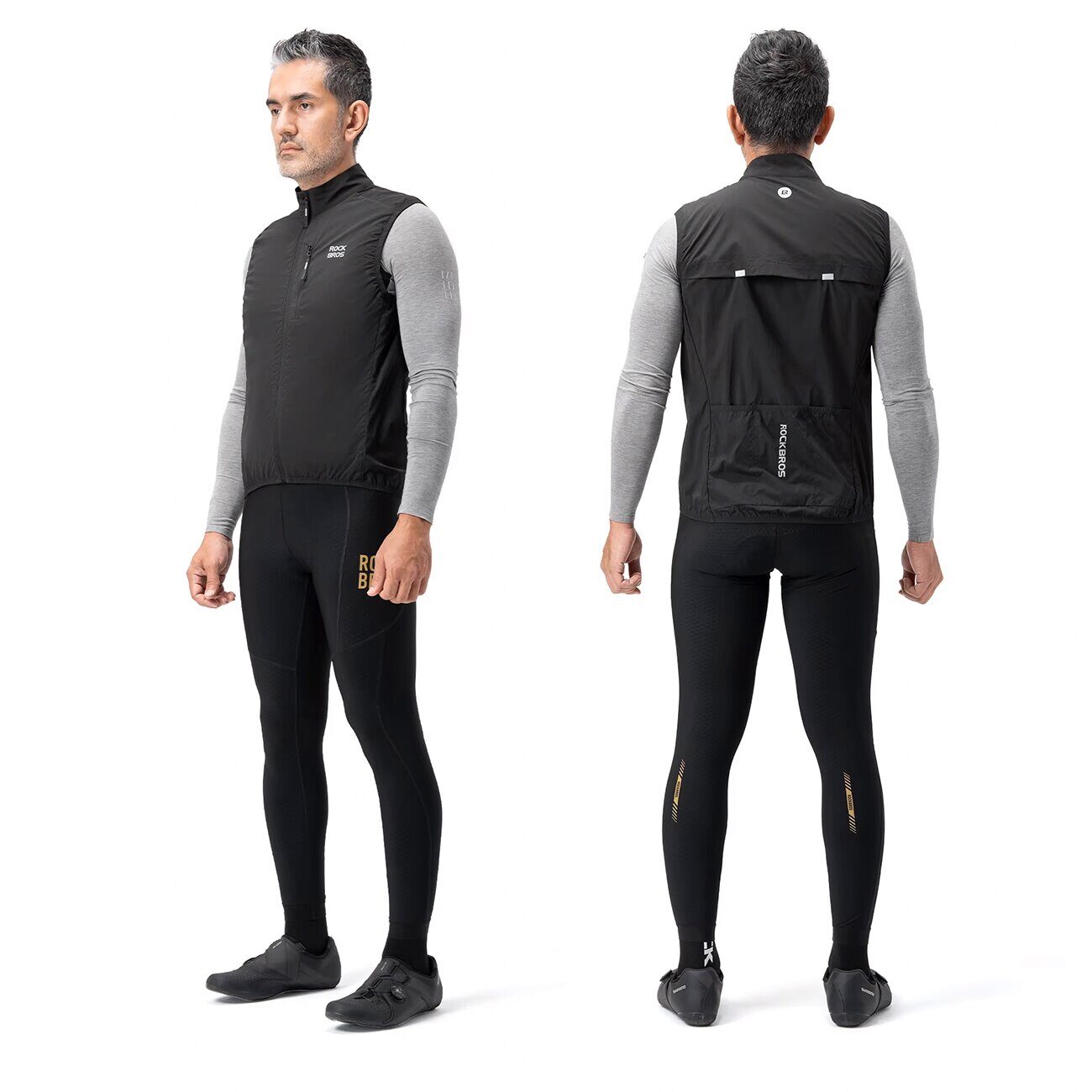 Rockbros MJ012 thermal vest size XL - black - imagine 8