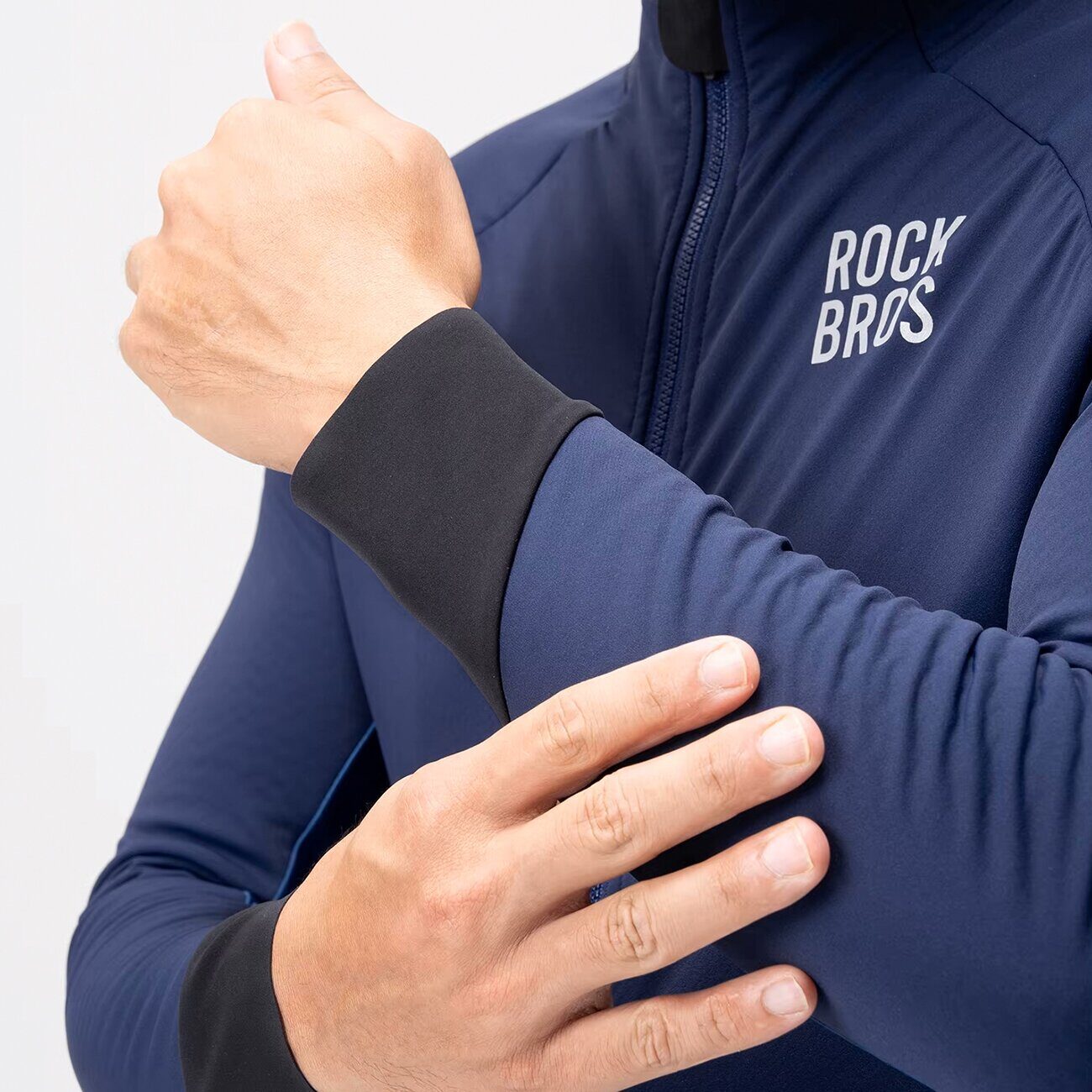 Rockbros YDWT014 Winter Fleece Double Layer Cycling Jacket Size M - Blue - imagine 4