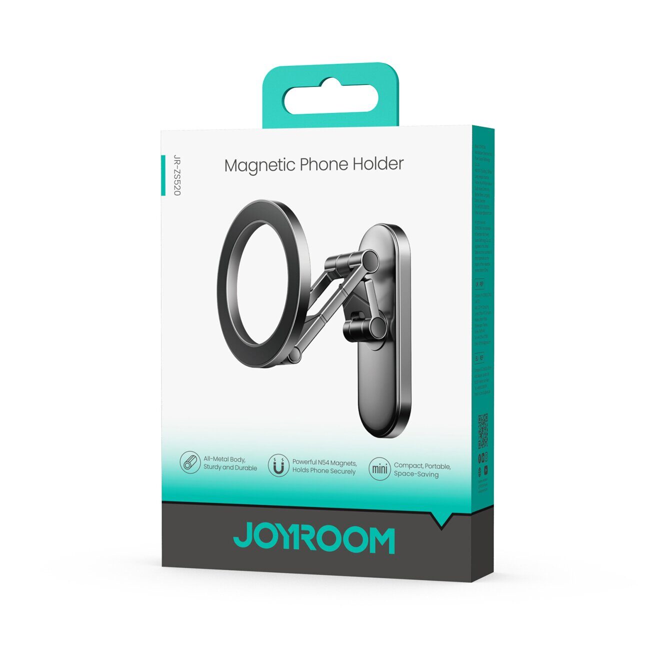 Joyroom JR-ZS520 magnetic phone holder for metal surfaces - titanium - imagine 6