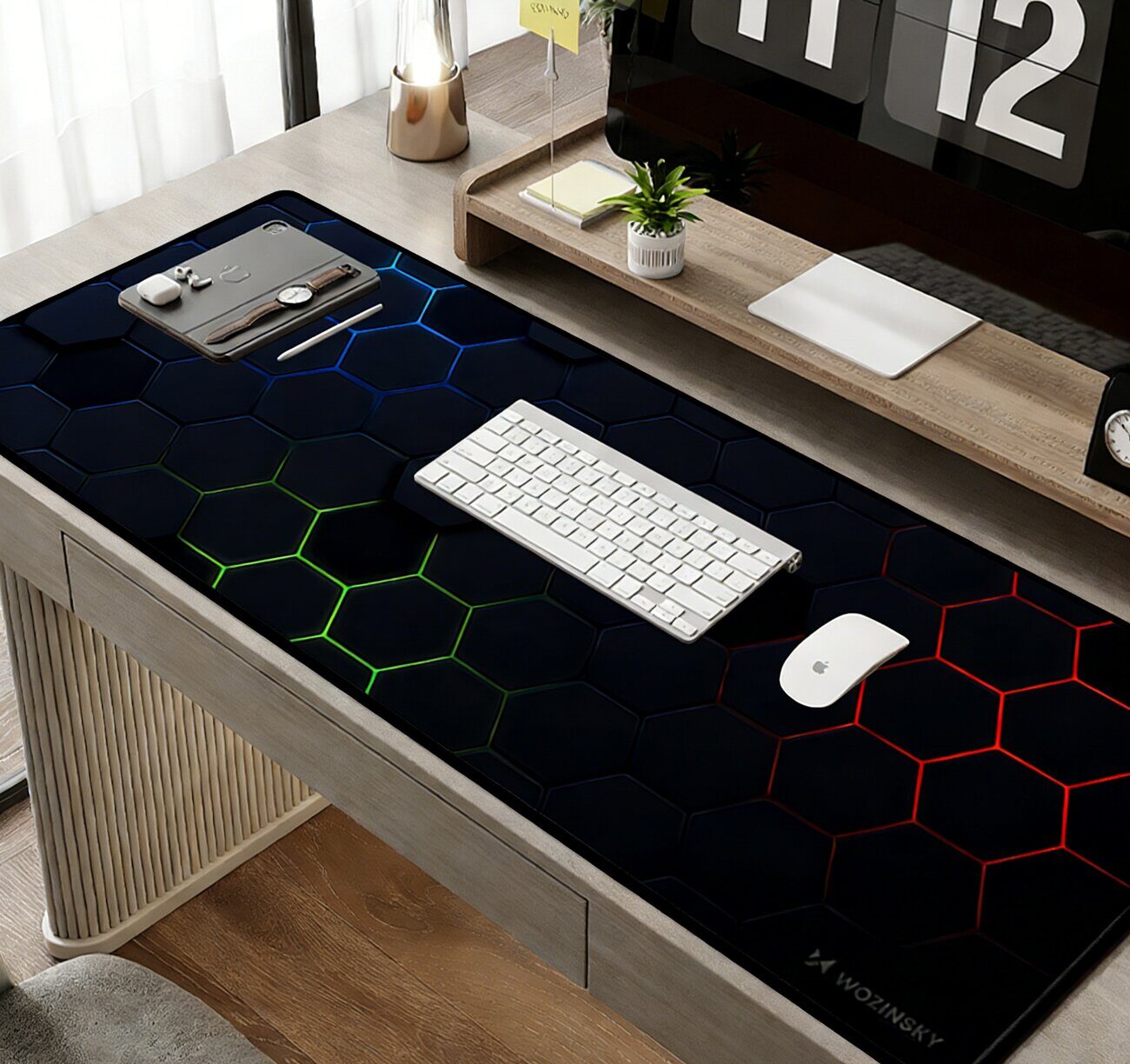 Wozinsky WPD-B800 Gaming Desk Pad 800x300mm Waterproof with Pattern - Black - imagine 5