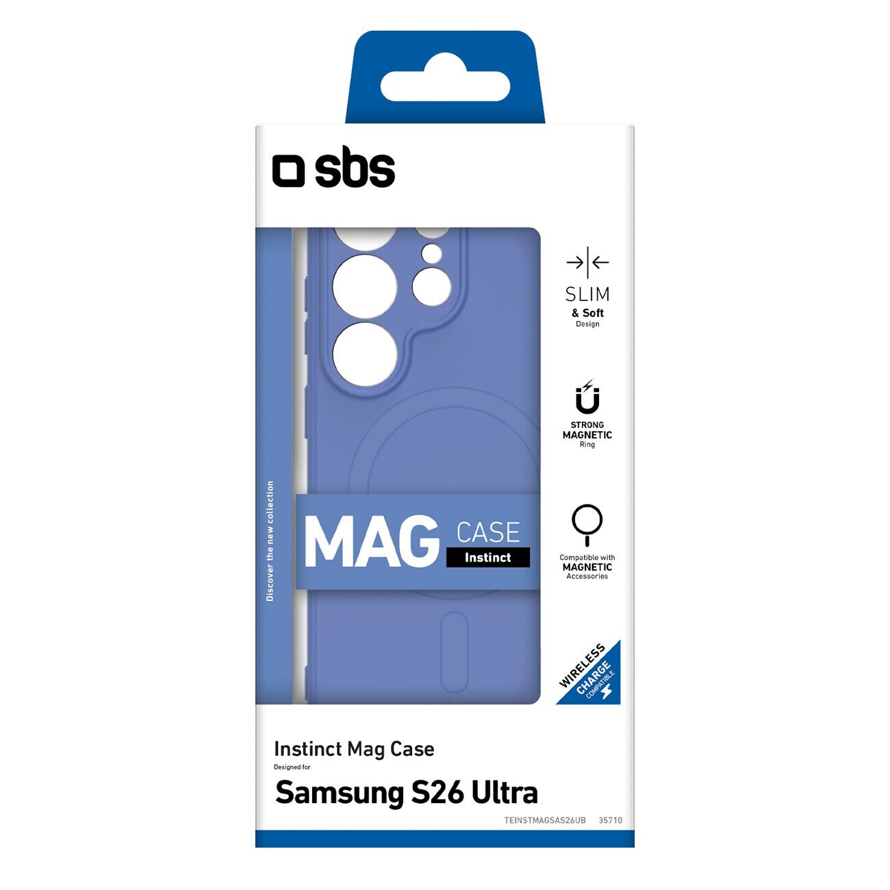 SBS Instinct Mag Case for Samsung Galaxy S26 Ultra Compatible with MagSafe - Blue - imagine 2