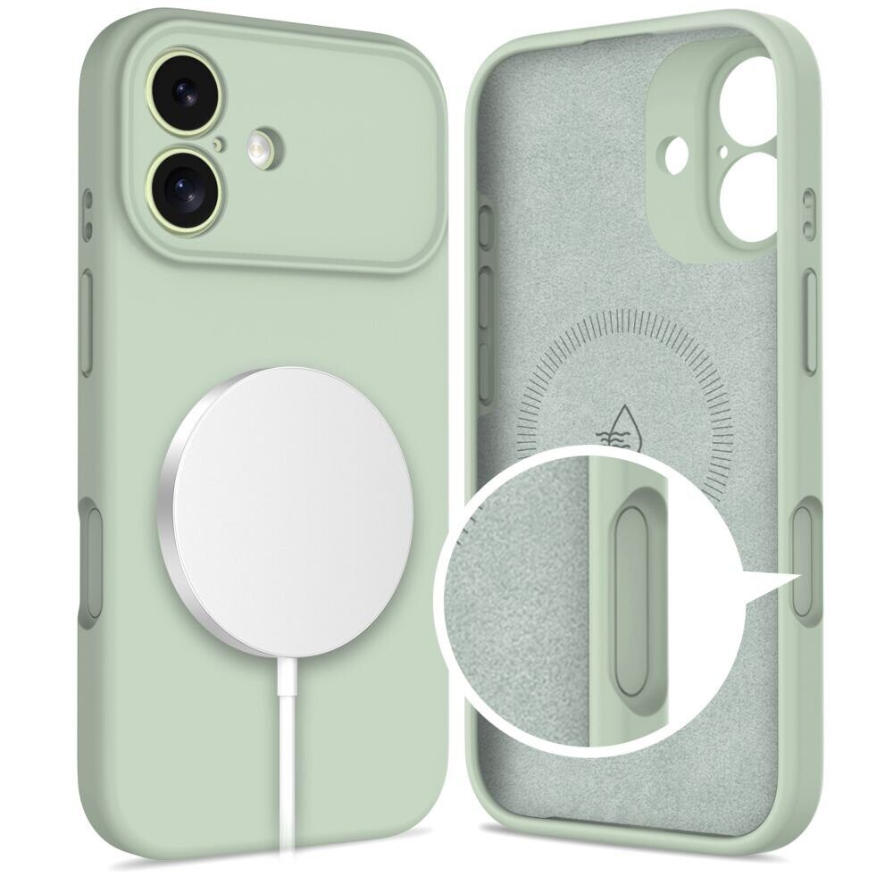 Tech-Protect Silicone MagSafe Case for iPhone 17 - Green - imagine 2
