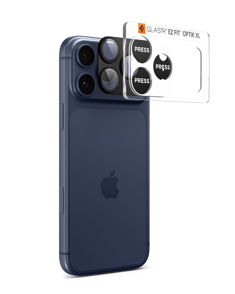 Spigen Optik Pro XL Camera Lens Glass for iPhone 17 Pro - Black - imagine 2