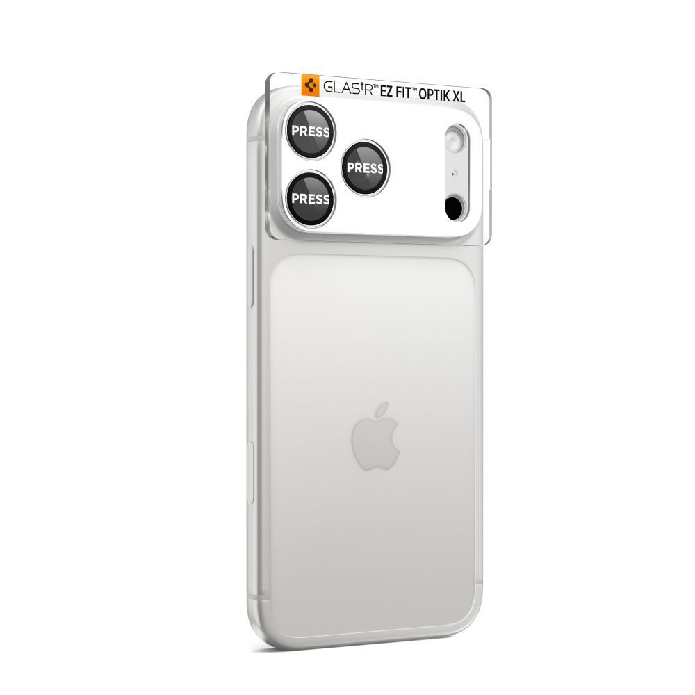 Spigen Optik Pro XL Camera Lens Glass for iPhone 17 Pro Max - Silver - imagine 3