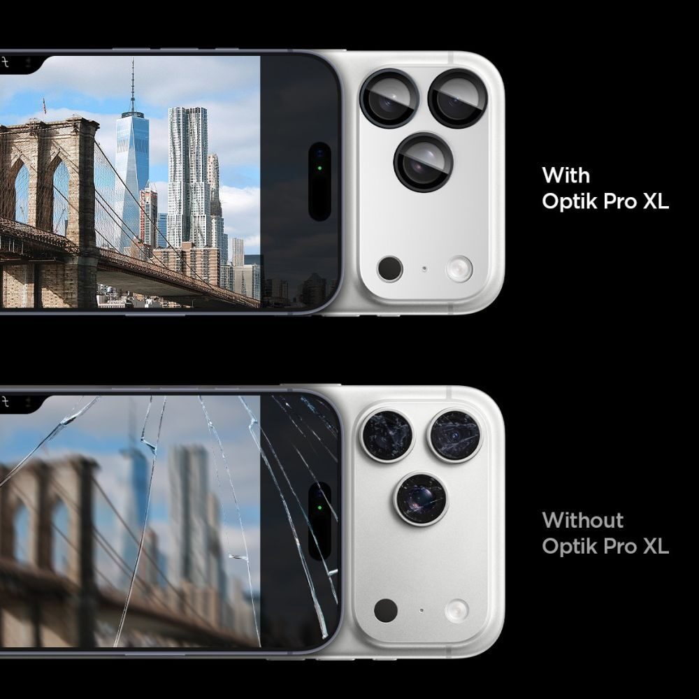 Spigen Optik Pro XL Camera Lens Glass for iPhone 17 Pro Max - Silver - imagine 6