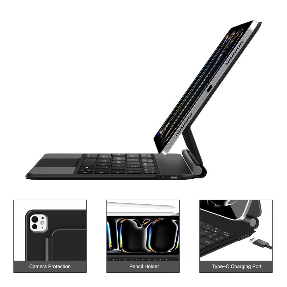 Tech-Protect SmartCase Magnetic for iPad Pro 11” 5/6 2024-2025 - Black - imagine 7